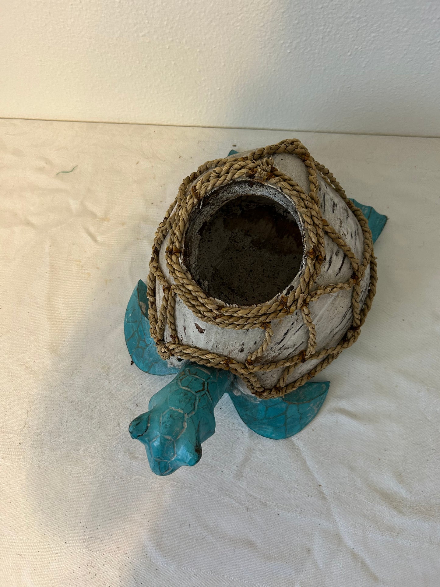 Coconut Turtle Bottle Holder – Hand-Painted Coastal Decor